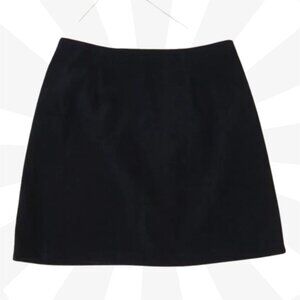 Zara Black A Line Faux Suede Mini Skirt Size Small Mid Rise Zip